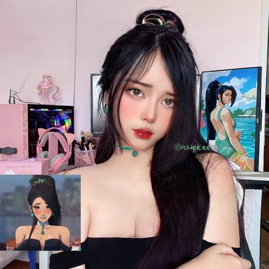 Gamer, Streamer, Cosplay Gamer, KOLs Nguyễn Thục Chi Cosplay Game chiee.ee14